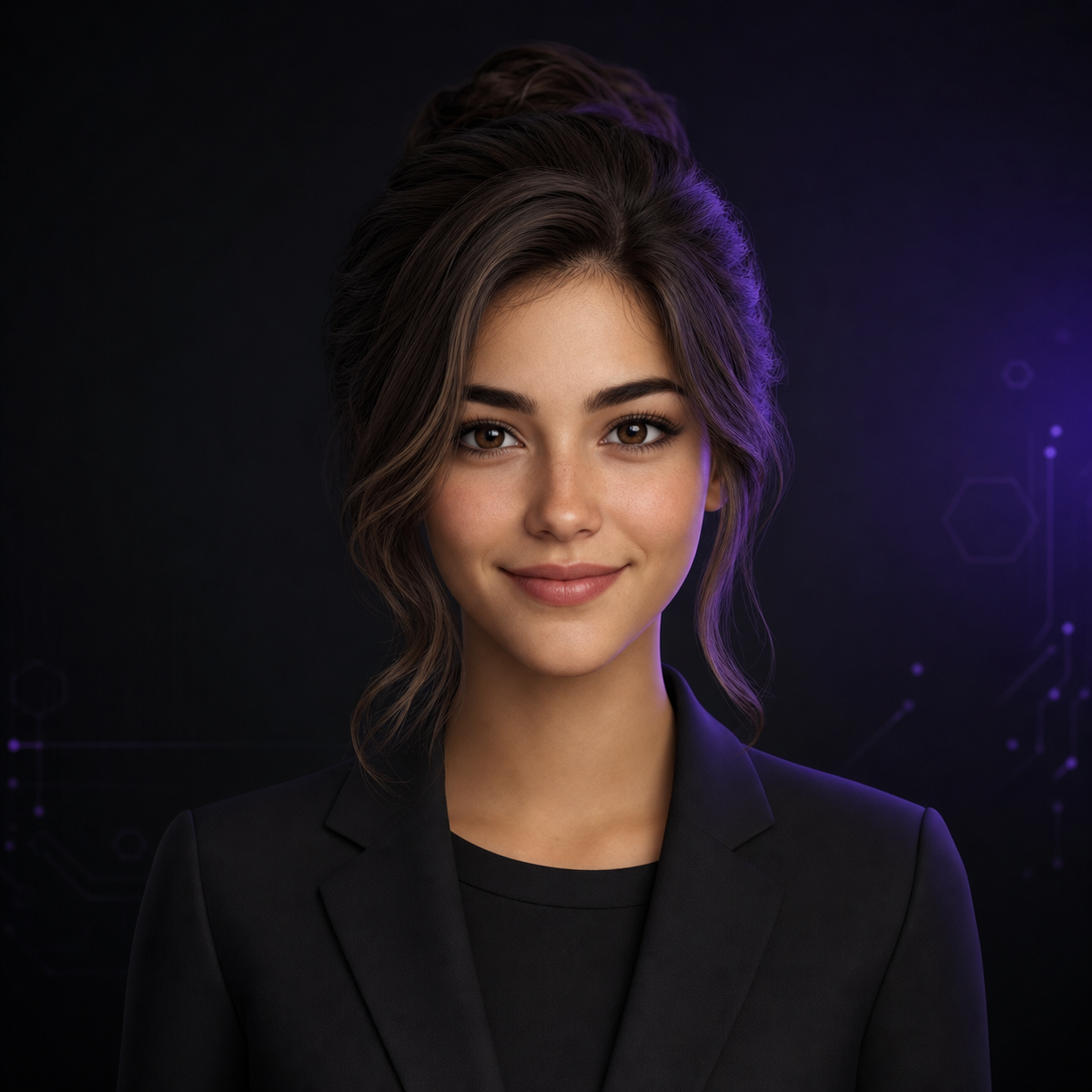 Professional female placeholder avatar